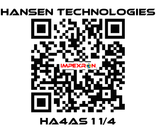 HA4AS 1 1/4 HANSEN TECHNOLOGIES