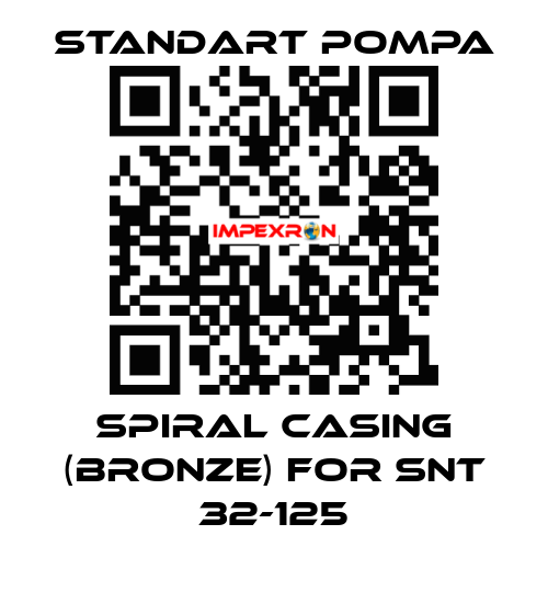 Spiral casing (bronze) for SNT 32-125 STANDART POMPA