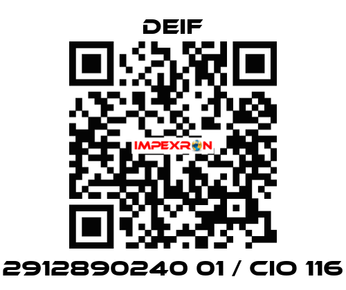 2912890240 01 / CIO 116 Deif