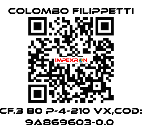 CF.3 80 P-4-210 VX,Cod: 9A869603-0.0  Colombo Filippetti
