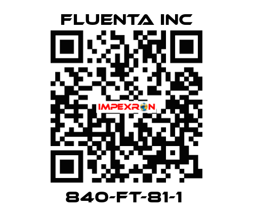 840-FT-81-1  Fluenta Inc