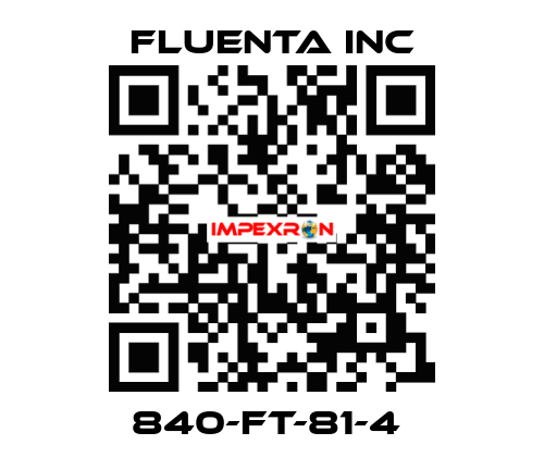 840-FT-81-4  Fluenta Inc