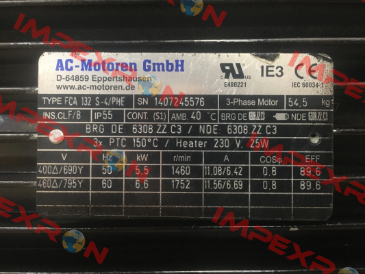 FCA 132 S-4 / PHE B5 UL AC Motoren