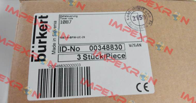 348830 / 1087-A-BFW-UC-29 Burkert