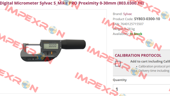 SY803-0300-10 Sylvac