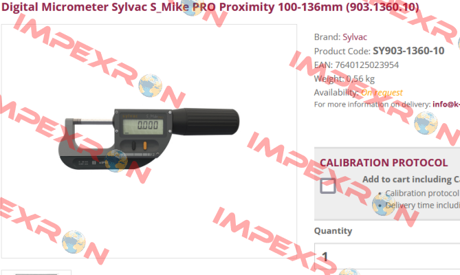 SY903-1360-10 Sylvac