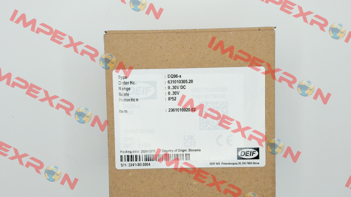 2961010920 03 / DQ96-X Deif