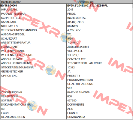 IEV582-00064 TR Electronic
