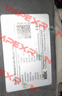 Type REact 15DC RTK Regeltechnik