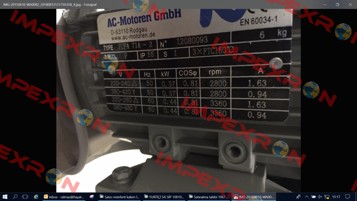 Type: FCPA 71A-2  AC Motoren
