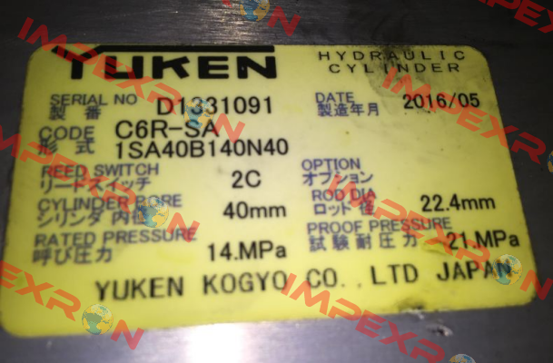 C6R-SA 1SA40B140N40 obsolete,  equivalent CBY14L-6SD40N40X52 Yuken