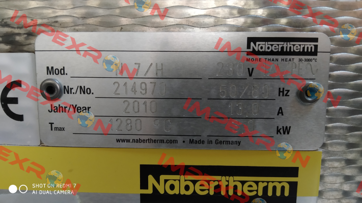 Model: N7/H  214970 Nabertherm