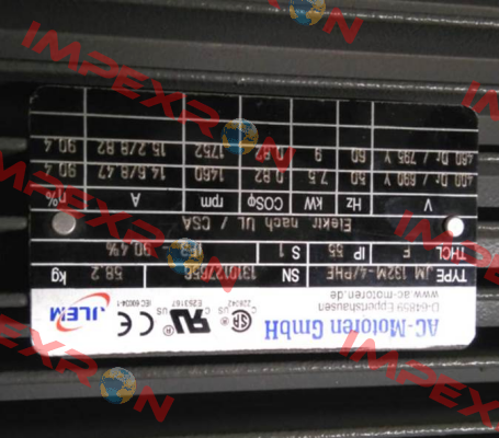 JM-132M-4/PHE / alternative FCA 132 M-4 / PHE B5 / UL AC Motoren