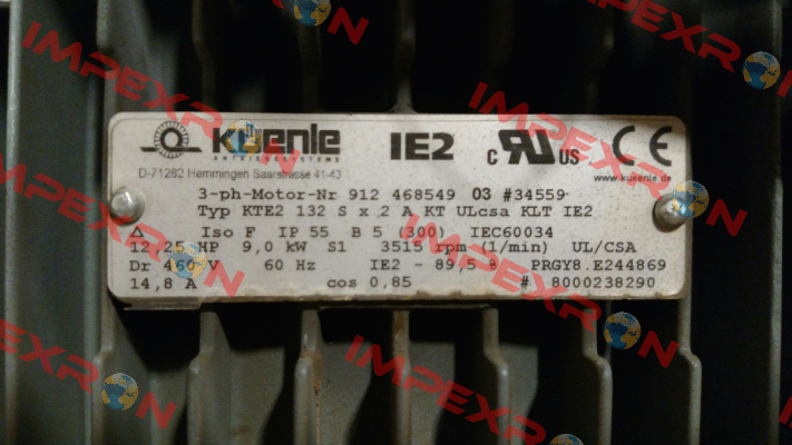 KTE2 132 SX2A KT ULcsa KLT IE2 Küenle