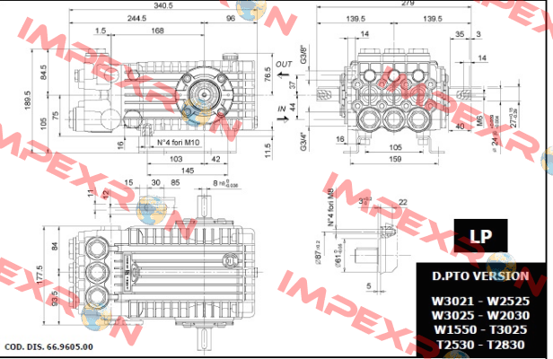 M42001054 / Serie 66 Type W 2141 Interpump