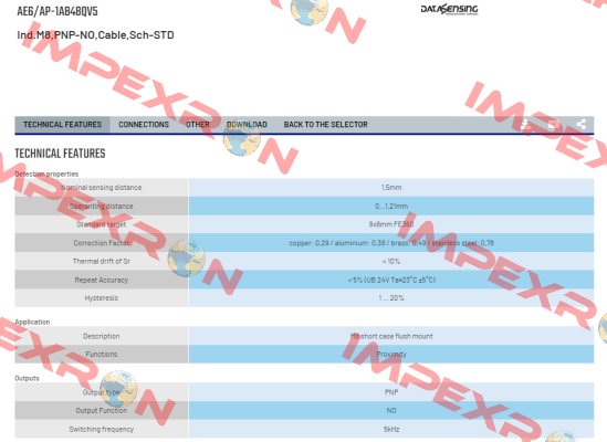 AE6/AP-1A848QV5 Micro Detectors / Diell (now Datasensing)