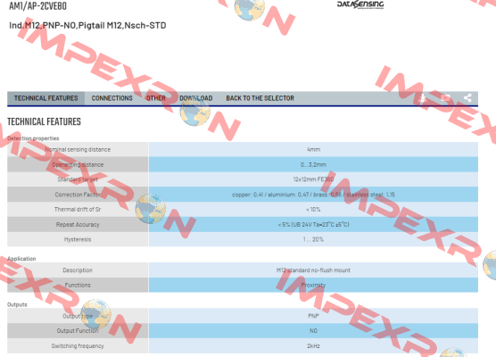 AM1/AP-2CVE80 Micro Detectors / Diell (now Datasensing)