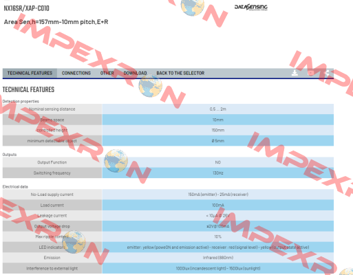 NX16SR/XAP-C010 Micro Detectors / Diell (now Datasensing)