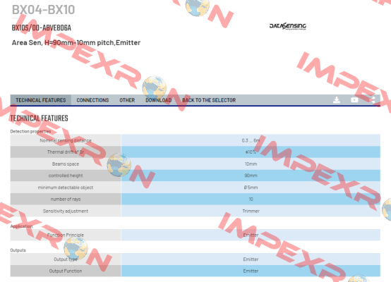 BX10S/00-ABVE806A Micro Detectors / Diell (now Datasensing)