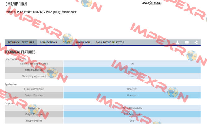 DMR/0P-1HAN Micro Detectors / Diell (now Datasensing)