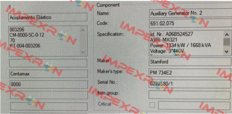 PN: 7600 / 004S-08000-GUEL-031891 CENTAMAX