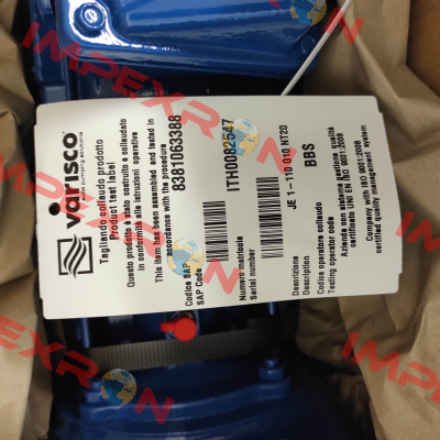 407.965/JE-1-110 G10 NT20 Varisco pumps